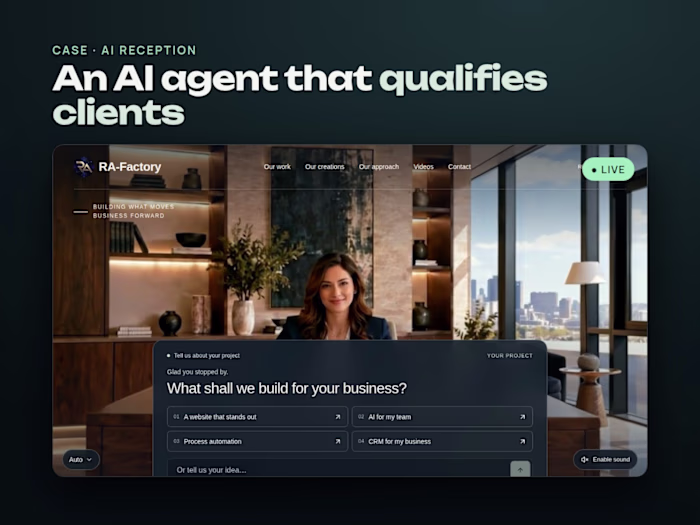 A website where clients talk