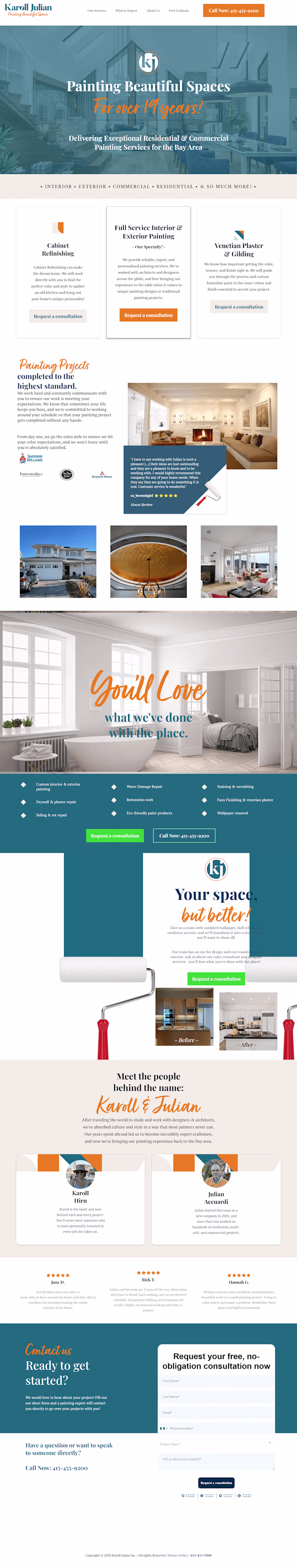 Gohighlevel Landing Page Design for Interior Designer