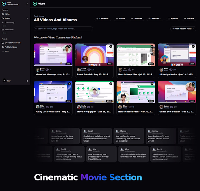 Developed a screen recording and commentary platform leverag...