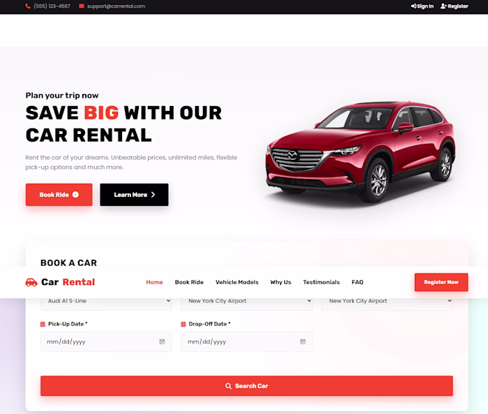 Developed a professional WordPress landing