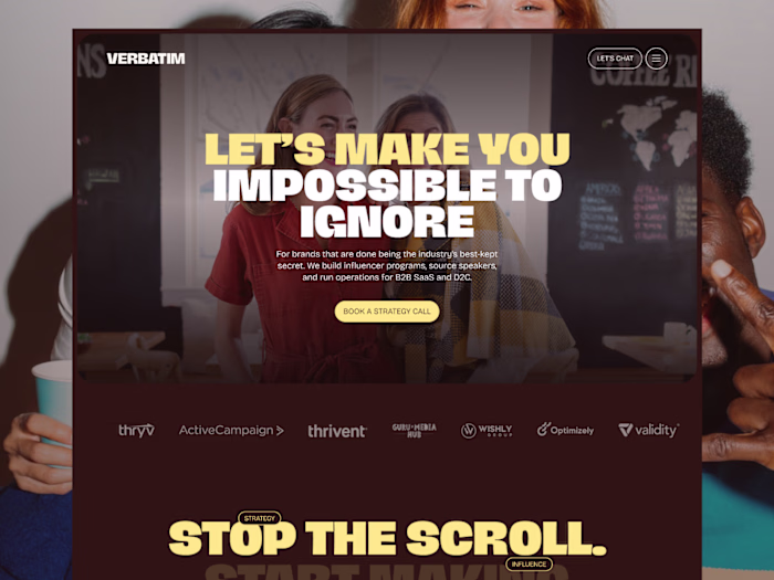 Verbatim Website Redesign and Framer Development