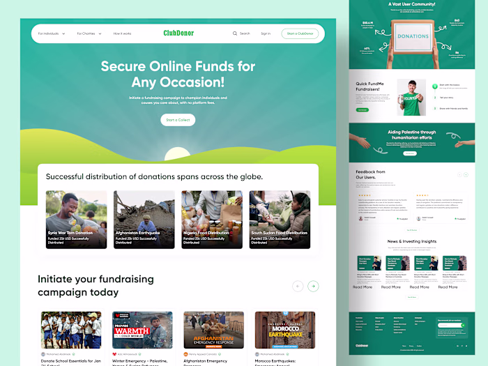 ClubDonor - Landing Page