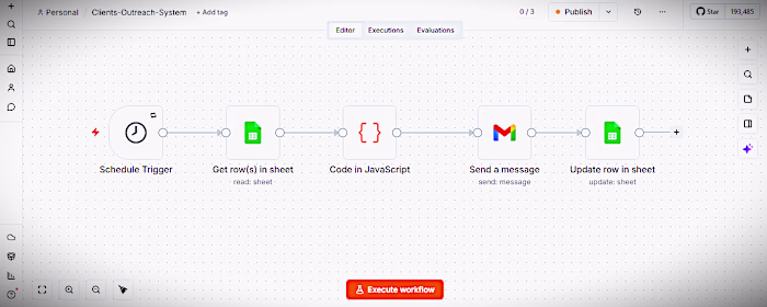 Automated Cold Email Outreach Workflow