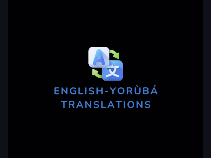 Yorùbá-English Translation.