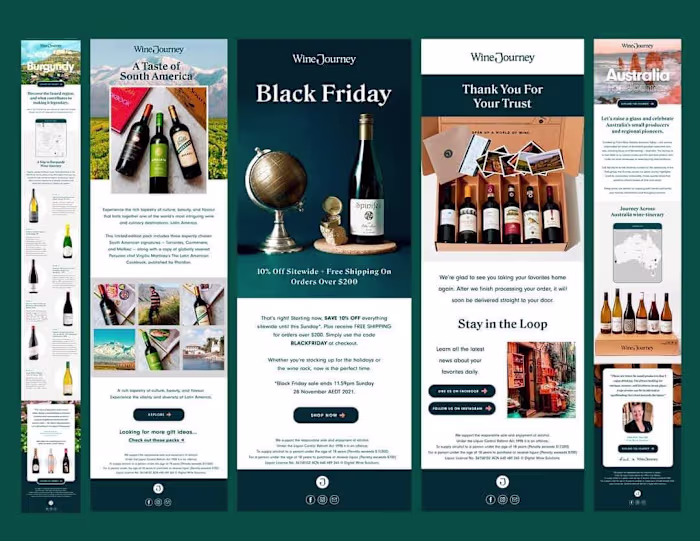 Wine Journey: Email Newsletter Designs
I