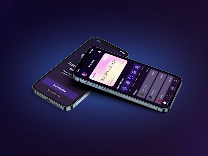 MoneyTransfer Concept Mobile App UI/UX Design Mockups