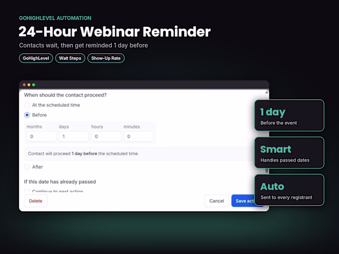24-Hour Webinar Reminder | GoHighLevel