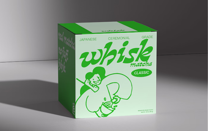 Whisk Matcha — Illustration + Packaging Design