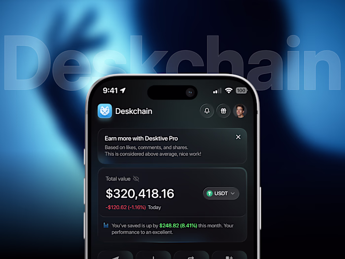Deskchain — Crypto Trading & Portfolio Mobile App