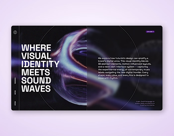 Futuristic Presentation Slide – Abstract 3D