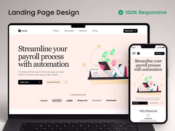 Clean SaaS Landing Page Design