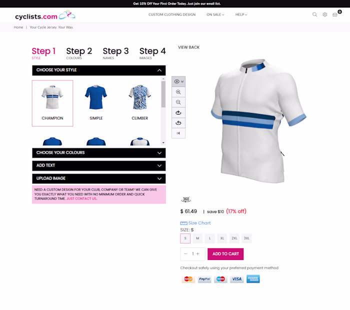 Cyclists - Revolutionizing Custom Jersey Design with 3D Conf.