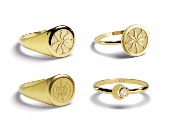 Golden Jewelry Product Renders