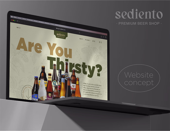 sediento · PREMIUM BEER SHOP · Website concept