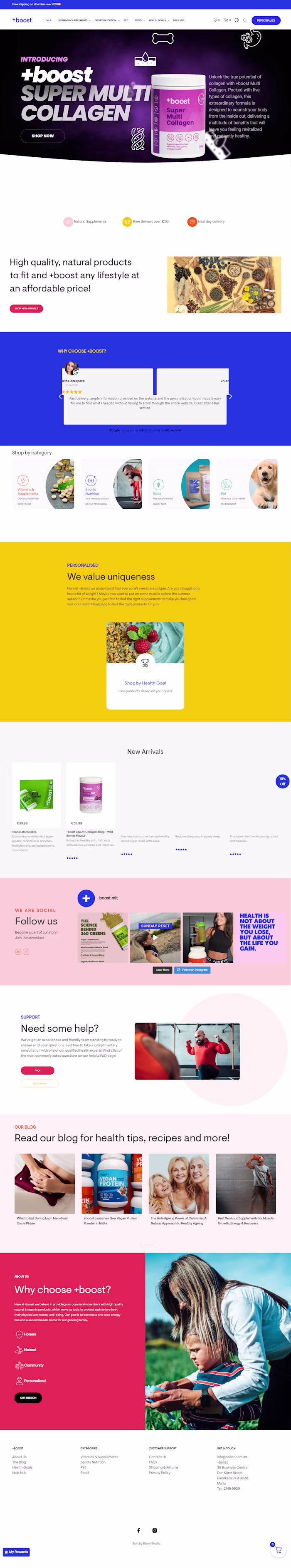 E-commerce Website for Online Health Store
