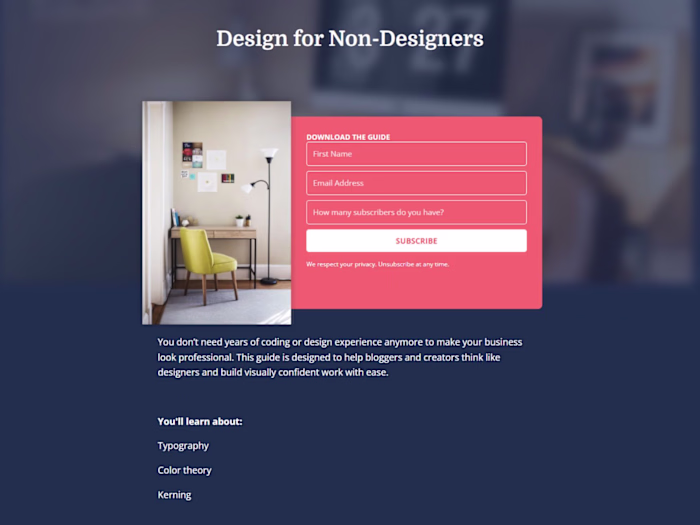 Lead-Gen Landing Page Design: Design for Non-Designers