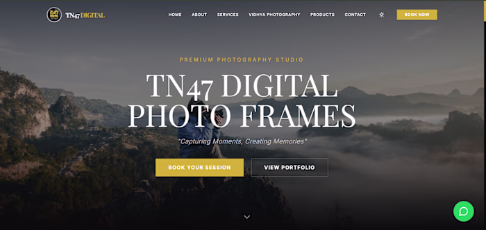 TN47 Digital Frames Studio Website Development