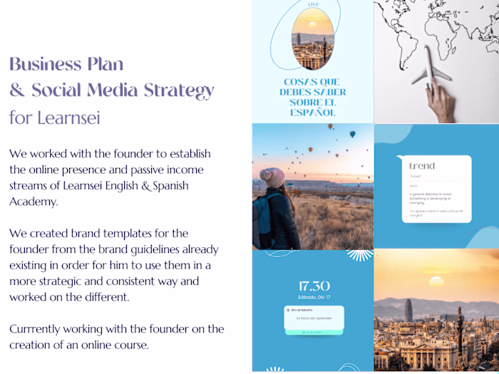 Business Plan
& Social Media Strategy
for Learnsei