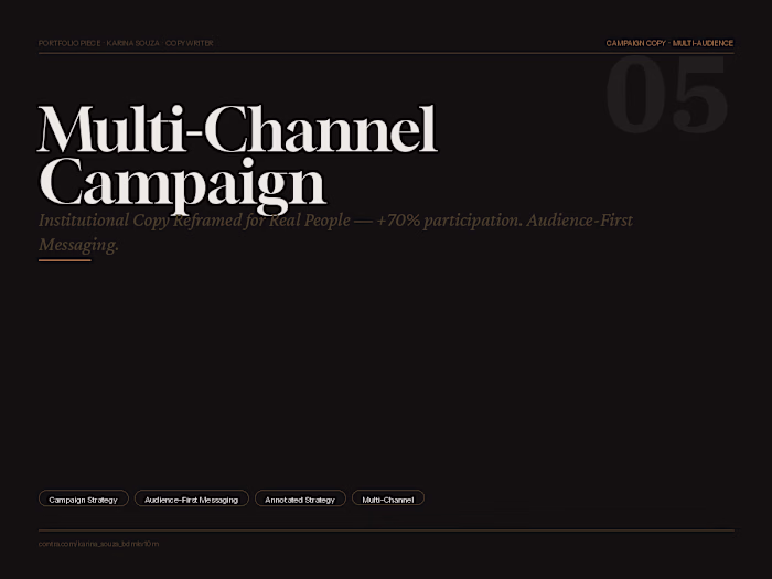 Training Program Engagement Campaign (multi-audience