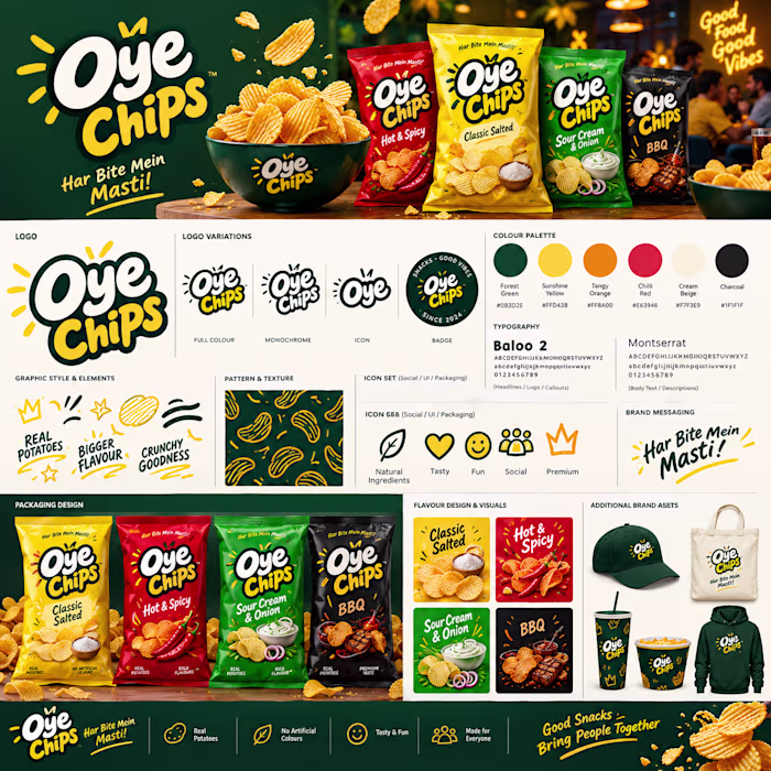 Oye Chips Brand Identity and Video Ads