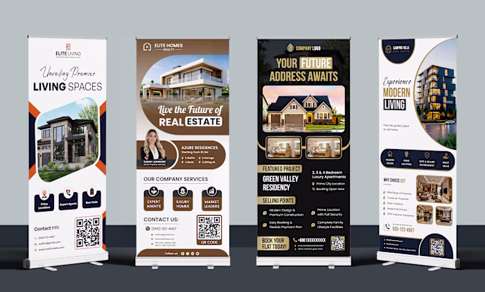 Real Estate Roll-Up Banner & Signage Design