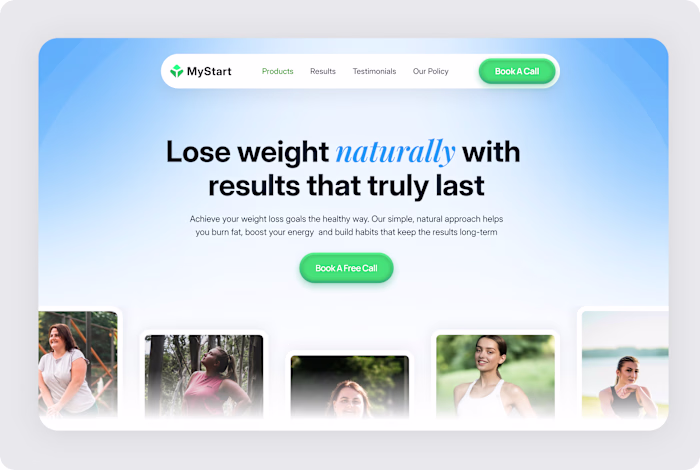 Working on a landing page for a wellness brand. Keeping it c...