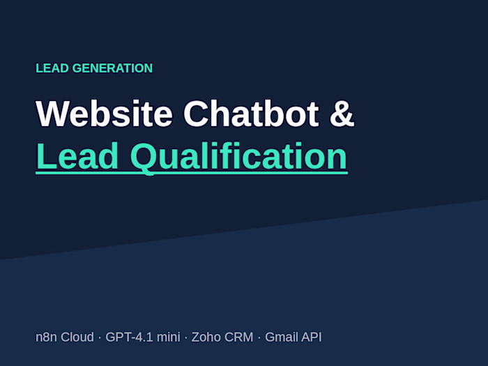 Website Chatbot & Lead-Qualification Agent