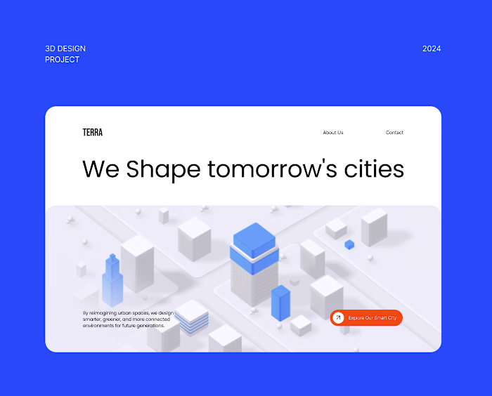 3D Spline - Low Poly Cities