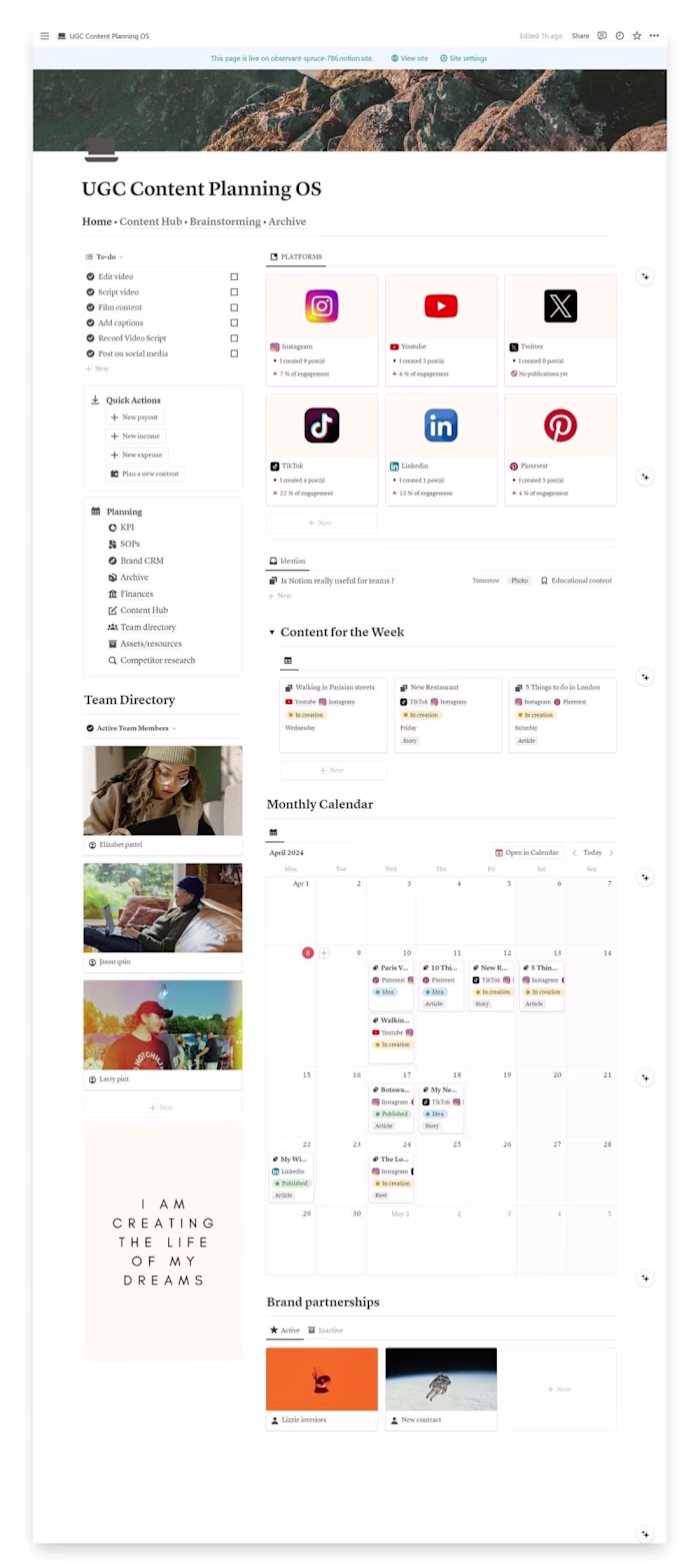 UGC Content Planning OS Development