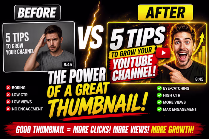 Engaging Transformation/Lifestyle Vlog Thumbnail