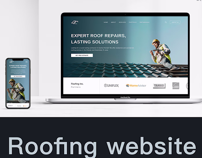 Roofing website :: Behance
