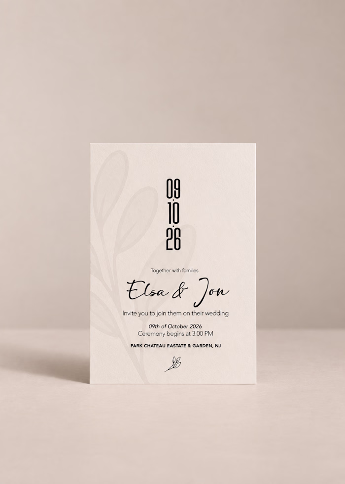 Designed an elegant wedding invitation