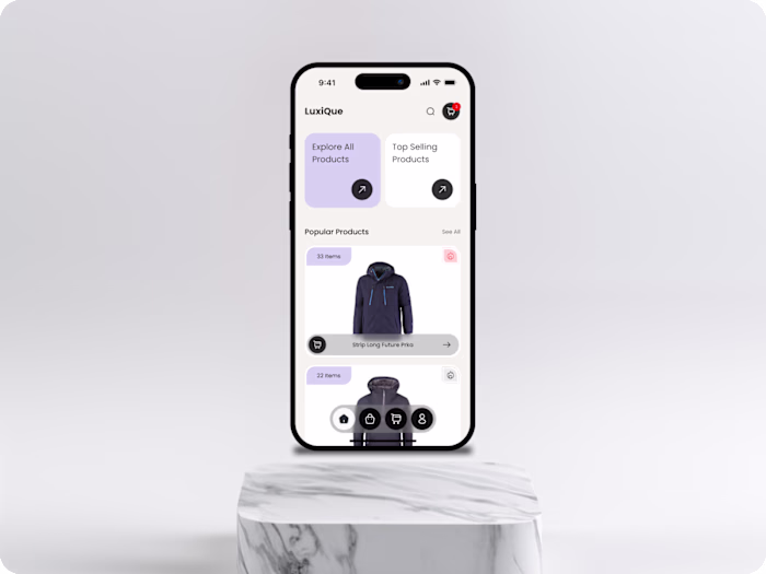 LuxiQue | Fashion E-commerce Mobile App