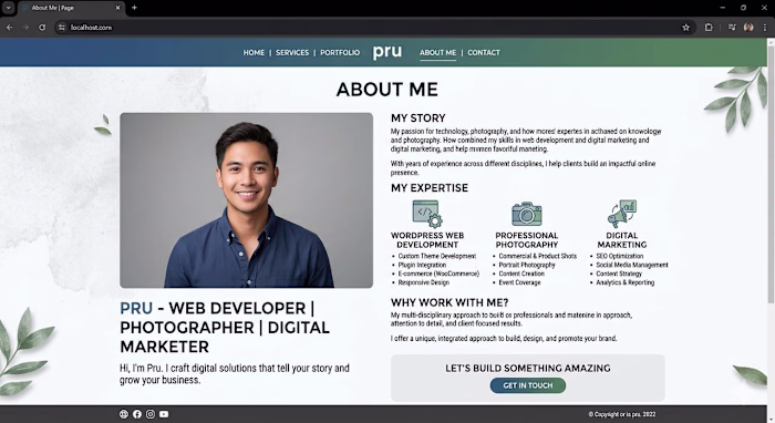 Project: Portfolio Website for a