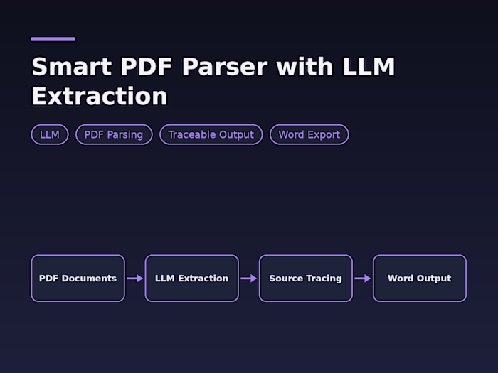 Smart PDF Parser with Traceable LLM Extraction
