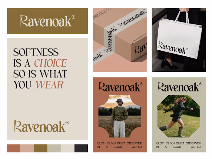 Just wrapped this branding for Ravenoak a fashion identity b...