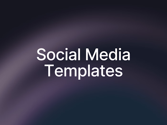 Social Media Marketing Templates