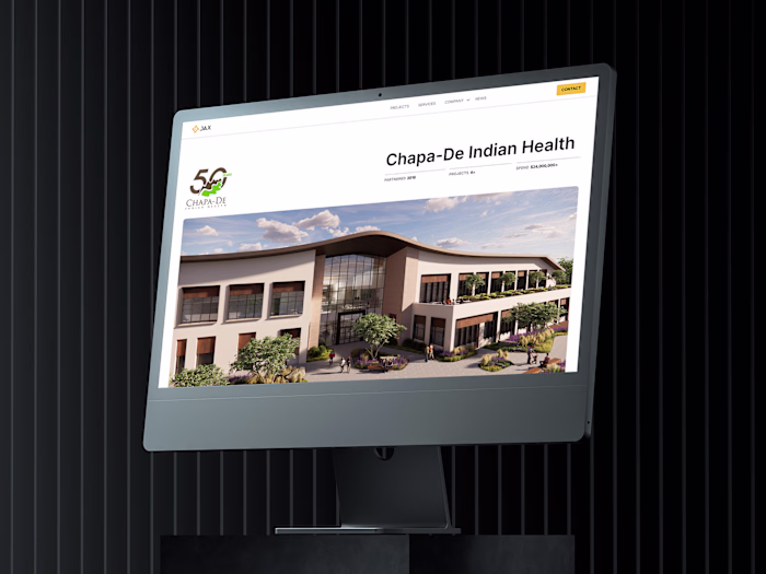 JAX Healthcare Construction Website Redesign