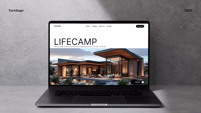 Modern real estate website designed to highlight listings an...