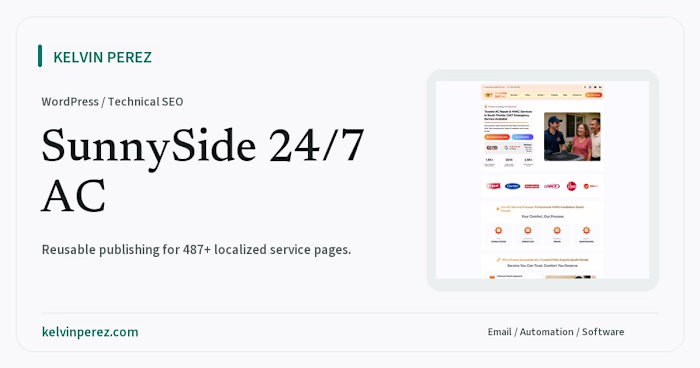 SunnySide 24/7 AC | WordPress Content Platform