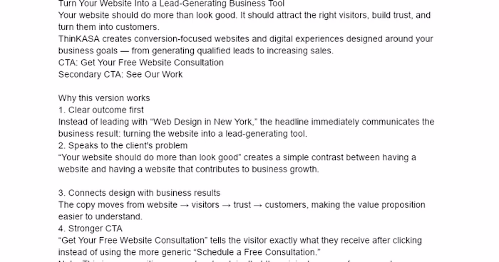 Optimizing Website Copy for Conversion