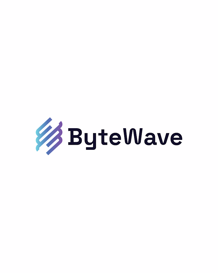 Explored a logo for a data encryption company; Bytewave.