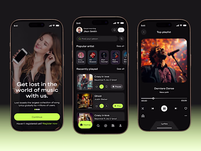 AI-Powered Music Streaming App Design