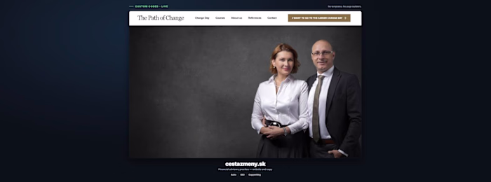 cestazmeny.sk - website and copy for two financial advisors
