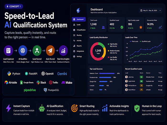 Speed-to-Lead AI Qualification System
A CRM