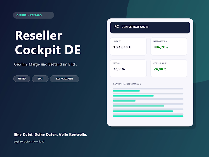 Reseller Cockpit DE — Gewinn- & Inventar-Tracker