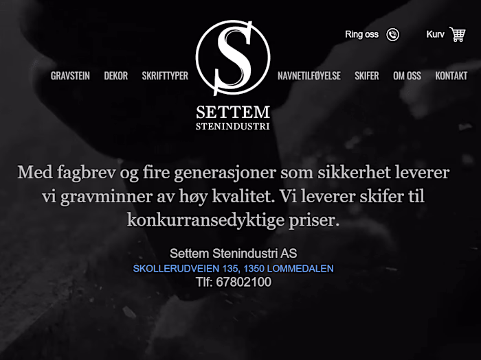 Settem steinindustri AS Gravsteiner i alle prisklasser