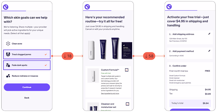 Curology — Reducing friction in sign-up and onboarding
