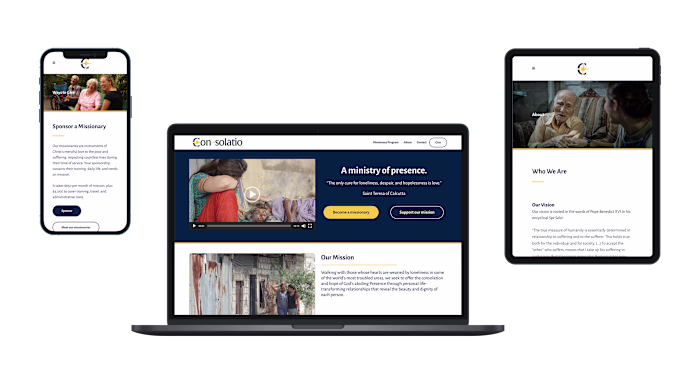 Website redesign for a Catholic
