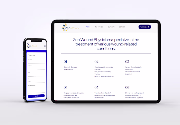 Wix Studio Website for Wound Care Physician Network